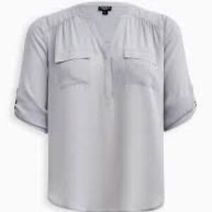 Torrid Harper Georgette Pullover 3/4 Sleeve Blouse